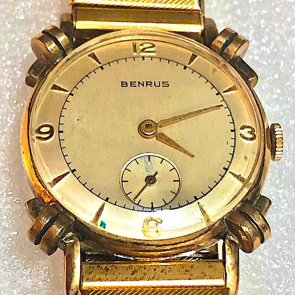 Benrus 1950's Gold Filled Knotted Lugs Watch